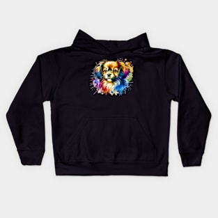 Watercolor Tibetan Spaniel Kids Hoodie